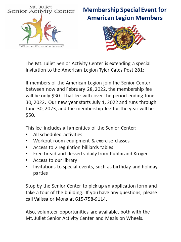 Legion Membership in MJSAC
